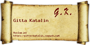 Gitta Katalin névjegykártya